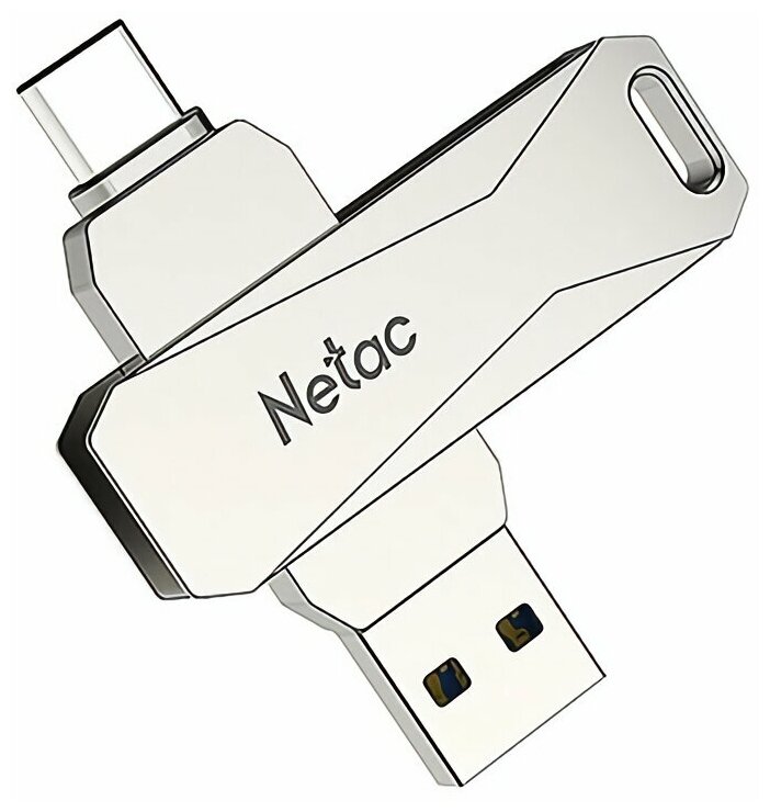 Флеш-накопитель USB Type-C 3.1 Netac 32Гб U782C Dual (USBA/Type-C), Белый