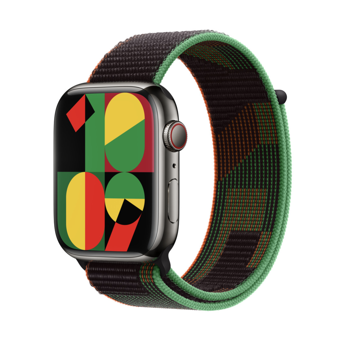 Ремешок Apple для Apple Watch 45мм, Черная спортивная петля Unity