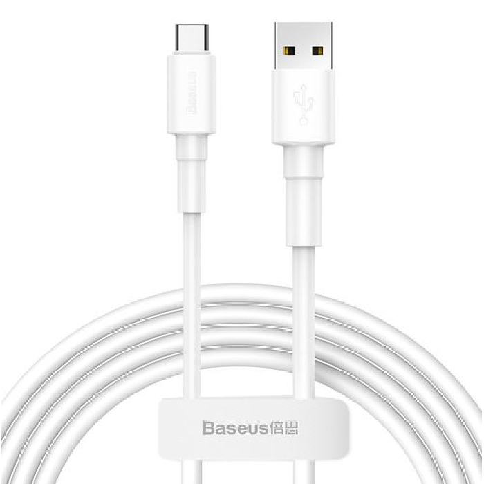 Baseus Mini White Cable USB For Type-C 3A 1м CATSW-02, Белый
