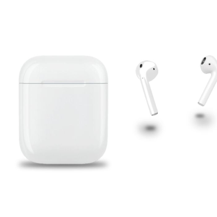 Apple AirPods 2, MV7N2, Кейс не держит зарядку / high copy, Белый  - Б/У