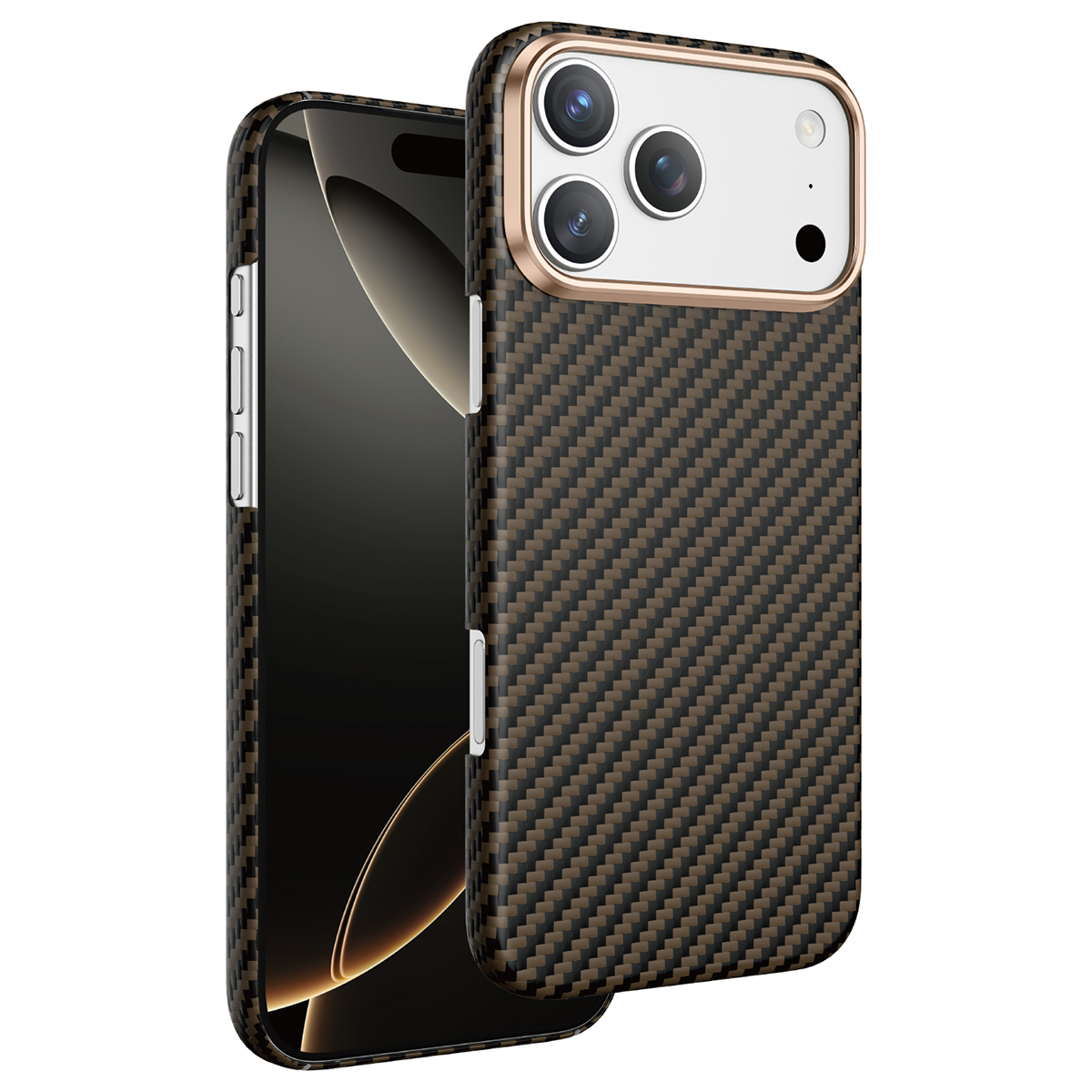 Чехол KeePhone Kevlar Diago MagSafe Case для iPhone 17 Pro, Бронзовый